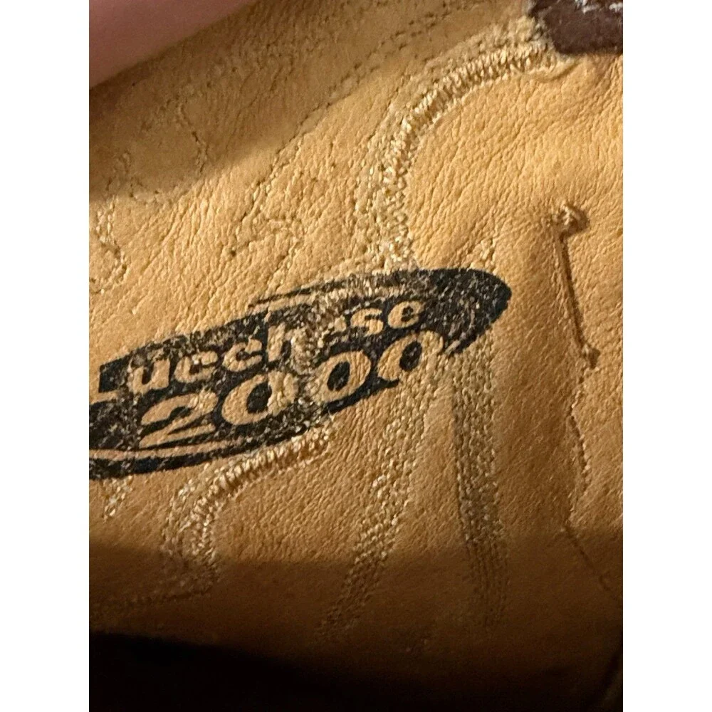 Luchesse 2000 Mens Western Cowboy Boots Brown Leather Embroidered US Size 10D